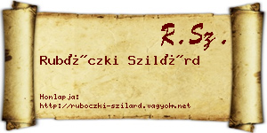 Rubóczki Szilárd névjegykártya