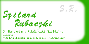 szilard ruboczki business card